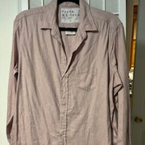 NWOT Frank & Eileen Pink Brushed Cotton Long Sleeve Button Down Shirt Size L